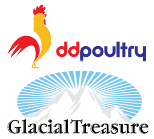 Duo logo D&D Glacial (2) Wholesale poultry supplier for over 20 years. Offers vast line of chicken products: Chicken Souvlaki, Chicken Breaded Tenders & Chicken Wings.