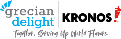 Kronos and Grecian Delight joint logo Authentic and delicious Mediterranean cuisine with quality ingredients, versatility and great tastes that everyone enjoys.